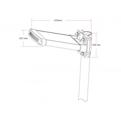 Lampa Solarna Ogrodowa Modern 10 LED (max1000lm)  słup aluminiowy 3m + fundament