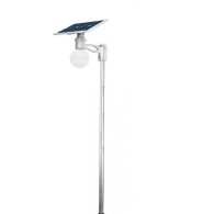 Lampa Solarna Parkowa TG-M25 LED 8W 1200lm Czujnik ruchu + pilot słup aluminiowy 3m +  fundament