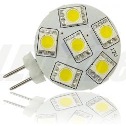 Żarówka G4 6 LED SMD 5050  1,2W 12V  b.ciepła