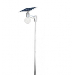 Lampa Solarna Parkowa TG-M25 LED 8W 1200lm Czujnik ruchu + pilot słup aluminiowy 3m +  fundament