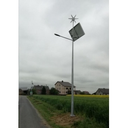 Lampa Hybryda Solarno-Wiatrowa 15W 4m 170Wp Wind 90W 100Ah